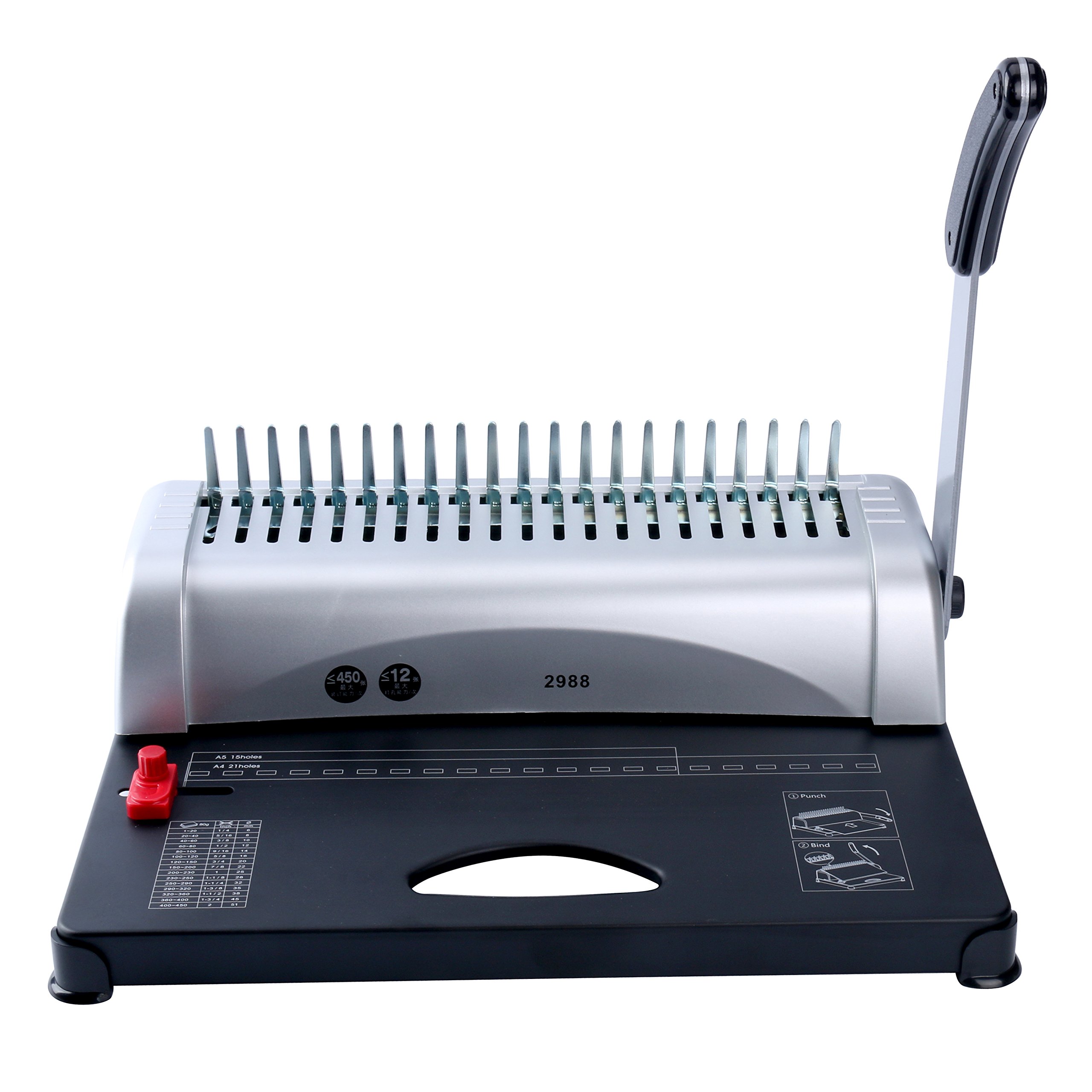 Amazon | YaeKoo 21穴 450枚 ペーパーコーム パンチバインダー